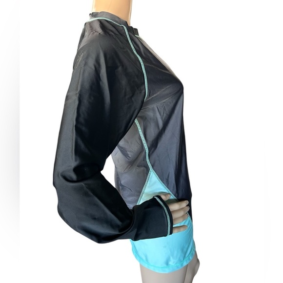 UVSkinz 50+ UPF Long Sleeve Rash Guard Surf Swim Beach Water Wear Men Sz S EUC - Picture 2 of 10